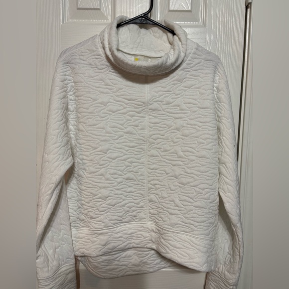 Zella Cream Quilted Cowl Neck Sweater - Picture 1 of 2
